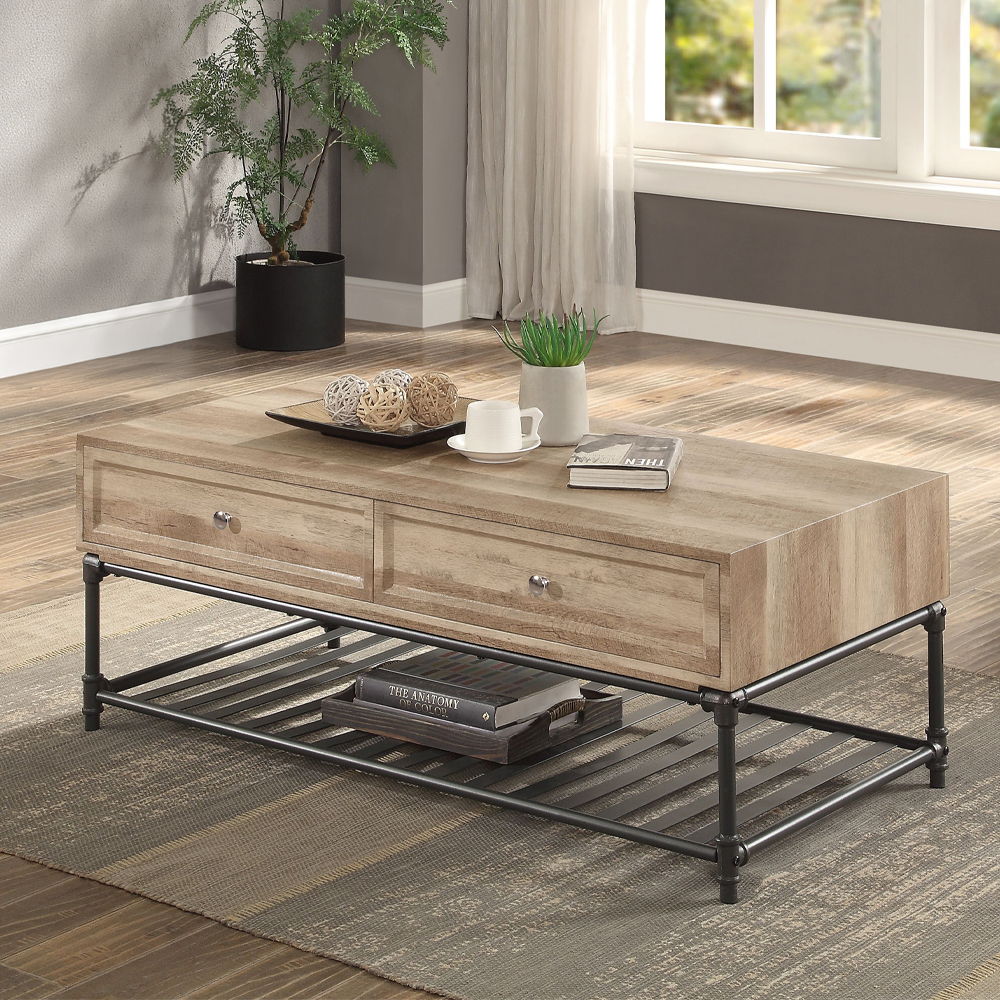 Brantley II - Coffee Table - Oak & Sandy Black - Urban Living Furniture (Los Angeles, CA)