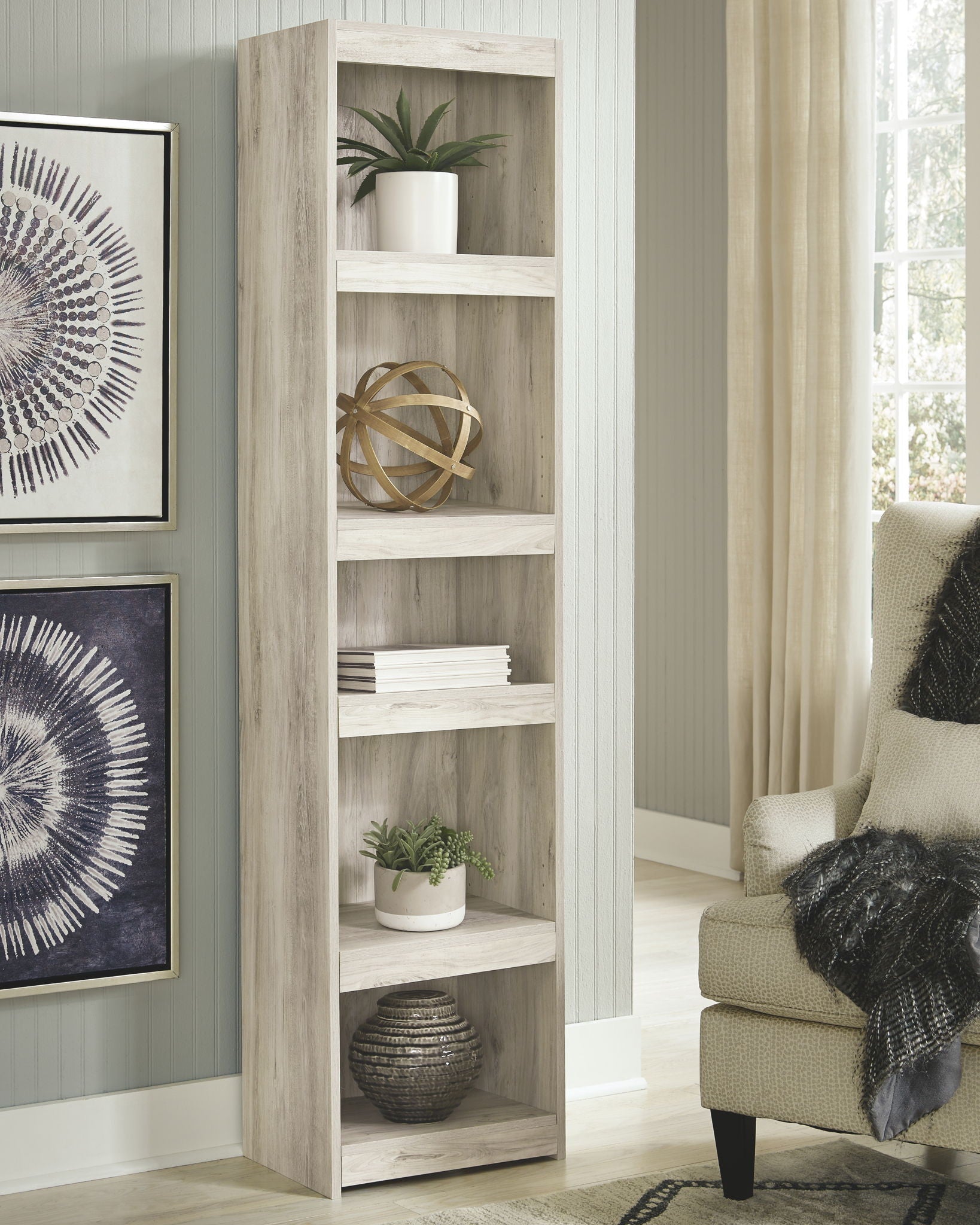 Bellaby - Whitewash - Pier - 4 Shelves - Urban Living Furniture (Los Angeles, CA)