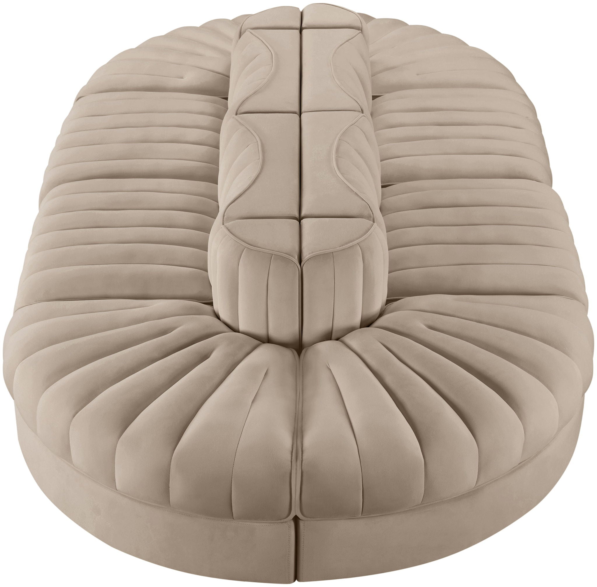 Rummi - Oval Velvet Performance Fabric Upholstered 8 Piece Modular Sectional - Urban Living Furniture (Los Angeles, CA)