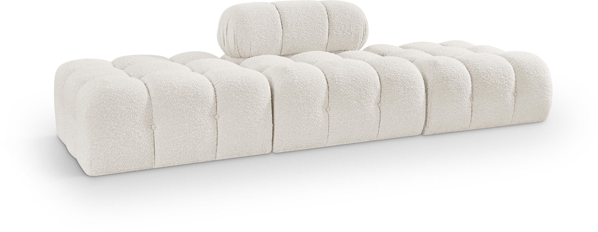 Ames - 3 Piece Boucle Upholstered Modular Sofa With 2 Backless Seats - Urban Living Furniture (Los Angeles, CA)