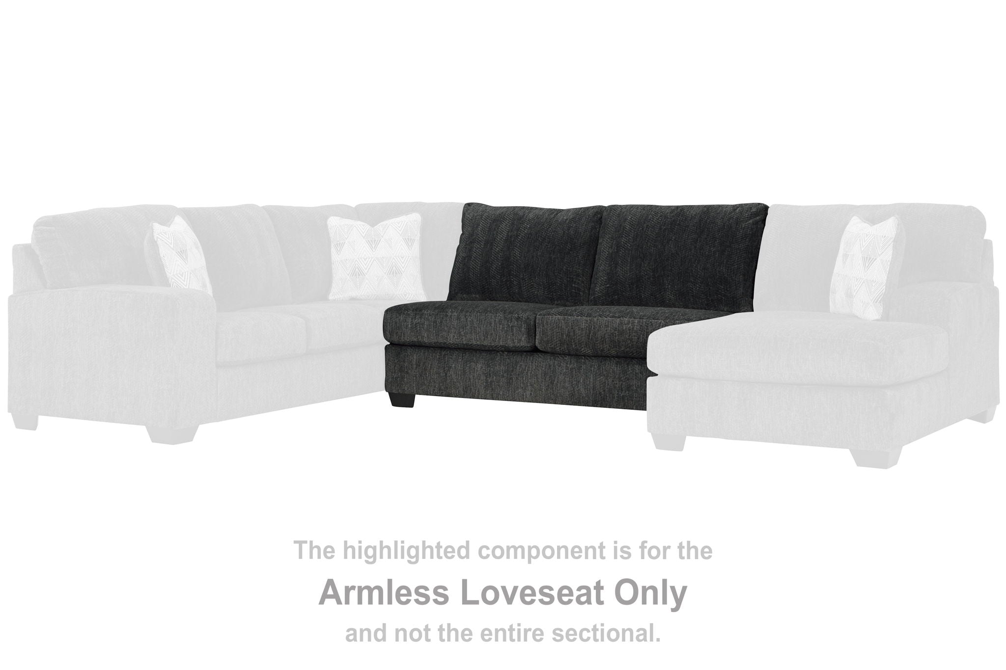 Hollyview - Armless Loveseat - Shadow - Urban Living Furniture (Los Angeles, CA)