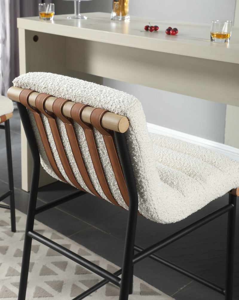 Lahni - 17" Boucle Fabric Counter Height Chair - Urban Living Furniture (Los Angeles, CA)