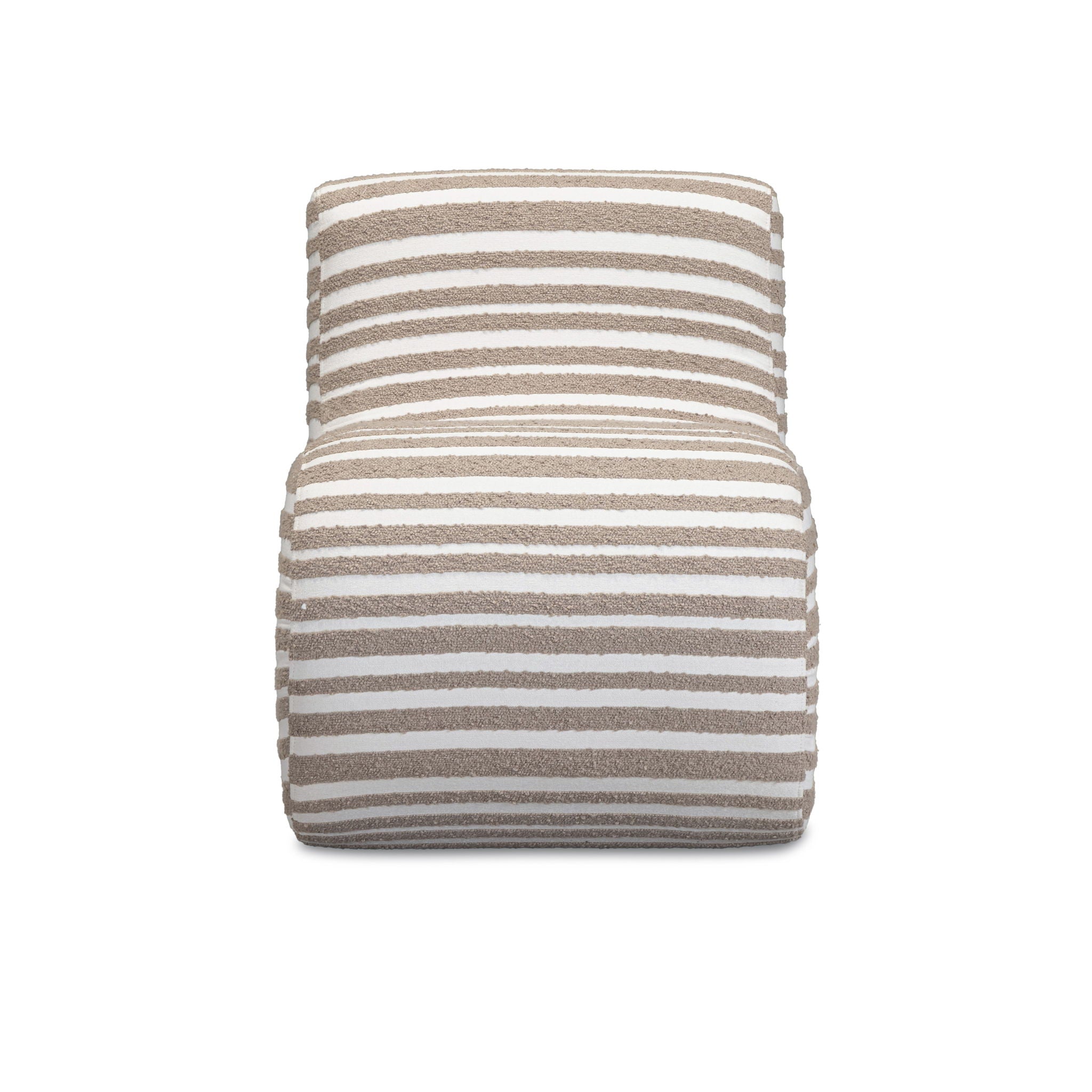 Senna - Jacquard Organic Stripes Accent Chair - Taupe