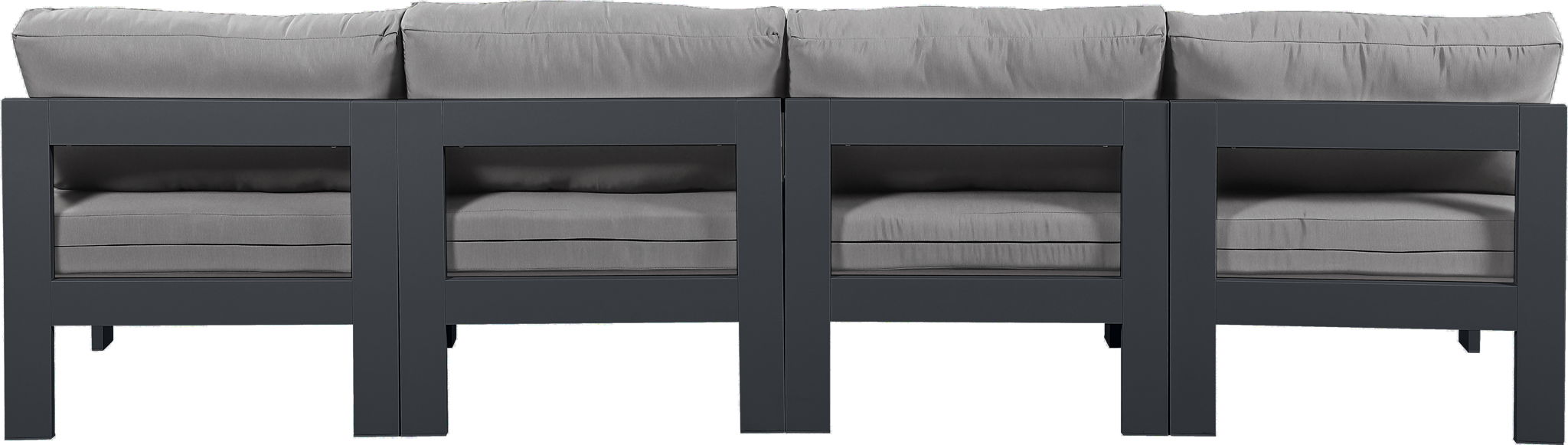 Nizuc - Outdoor Patio 4 Seat Armless Modular Sofa With Gray Frame - Urban Living Furniture (Los Angeles, CA)