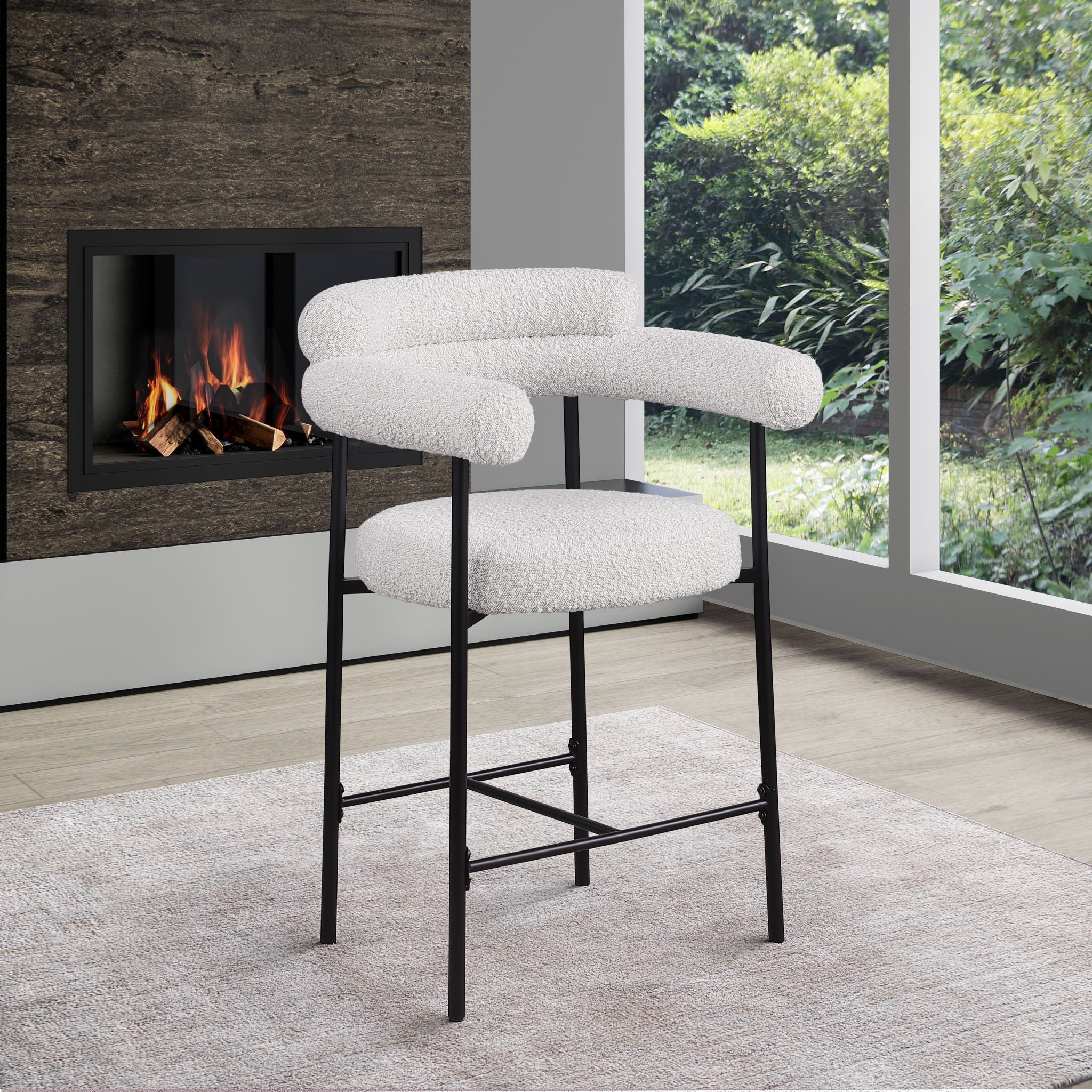 Blake - Counter Stool With Black Base (Set of 2) - Urban Living Furniture (Los Angeles, CA)