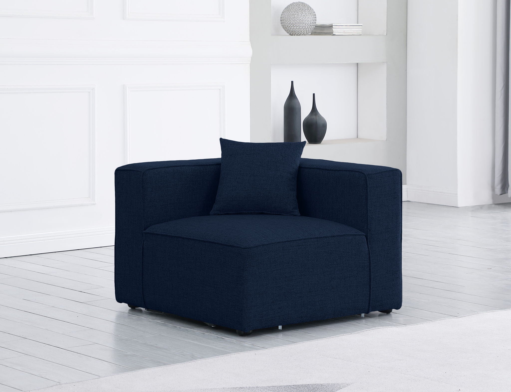 Cube - Linen Corner Chair - Urban Living Furniture (Los Angeles, CA)