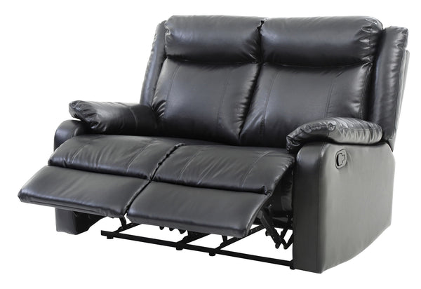 Sleek Contemporary Love Seat - Black