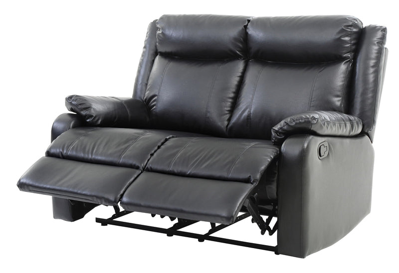 Sleek Contemporary Love Seat - Black