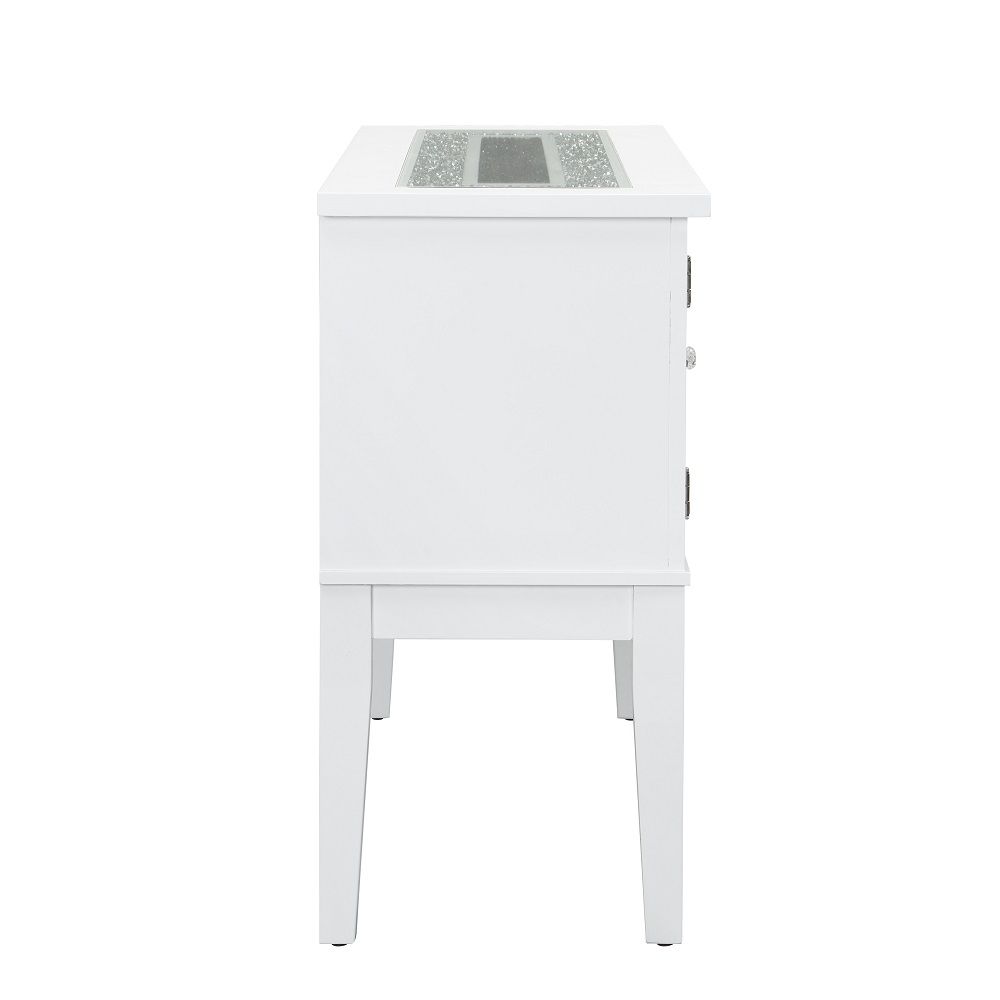 Elizaveta - Server - Faux Crystal Diamonds & White High Gloss - Urban Living Furniture (Los Angeles, CA)