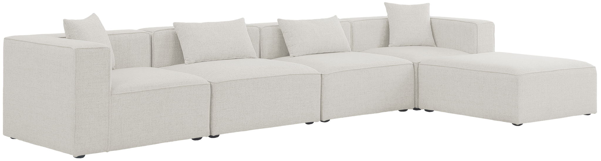 Cube - Linen 5 Piece Modular Sectional With Chaise - Urban Living Furniture (Los Angeles, CA)