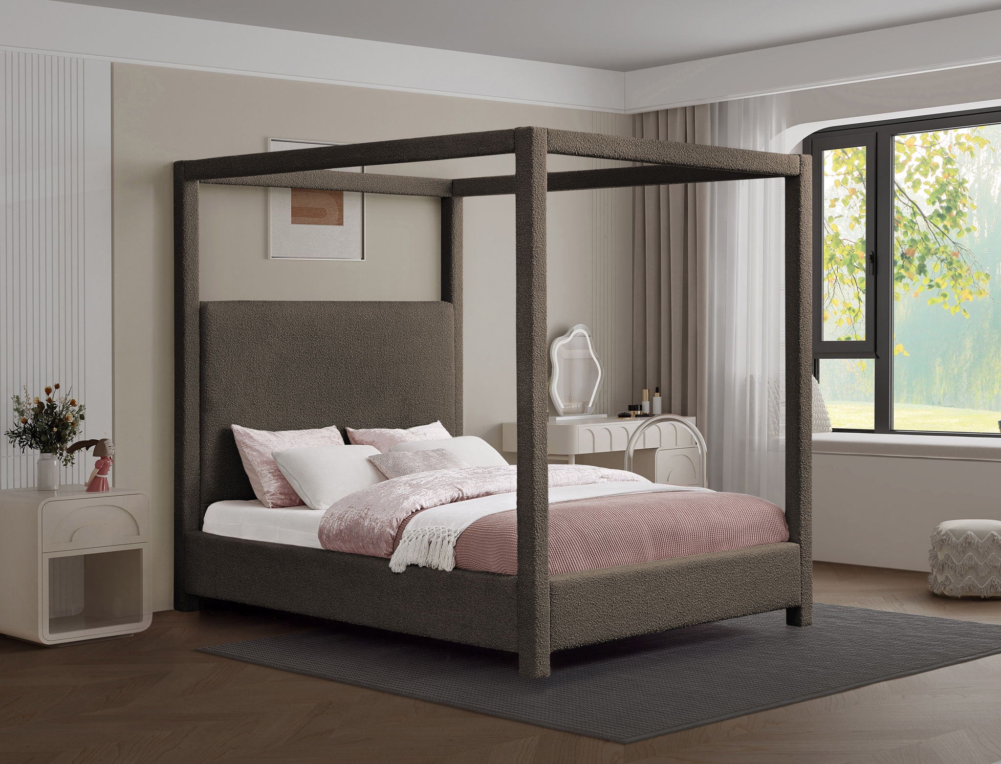 Eden - Boucle Fabric Upholstered Bed - Urban Living Furniture (Los Angeles, CA)