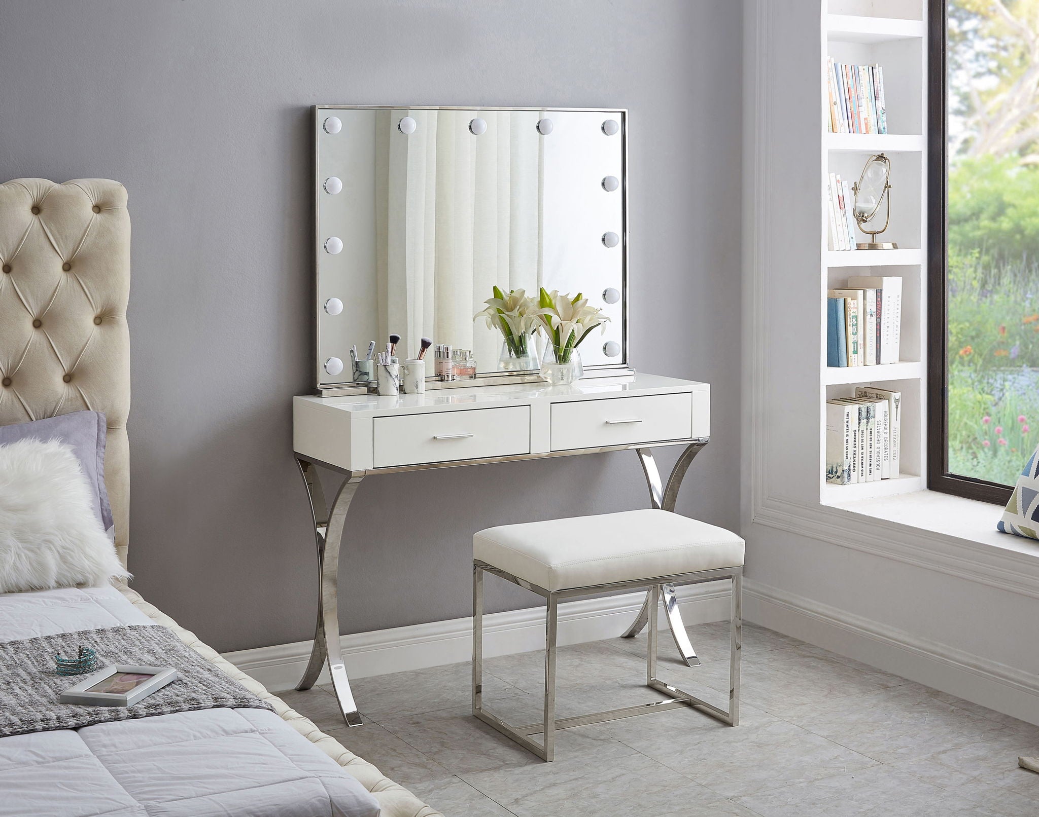 Monroe - Stool Ottoman - Urban Living Furniture (Los Angeles, CA)
