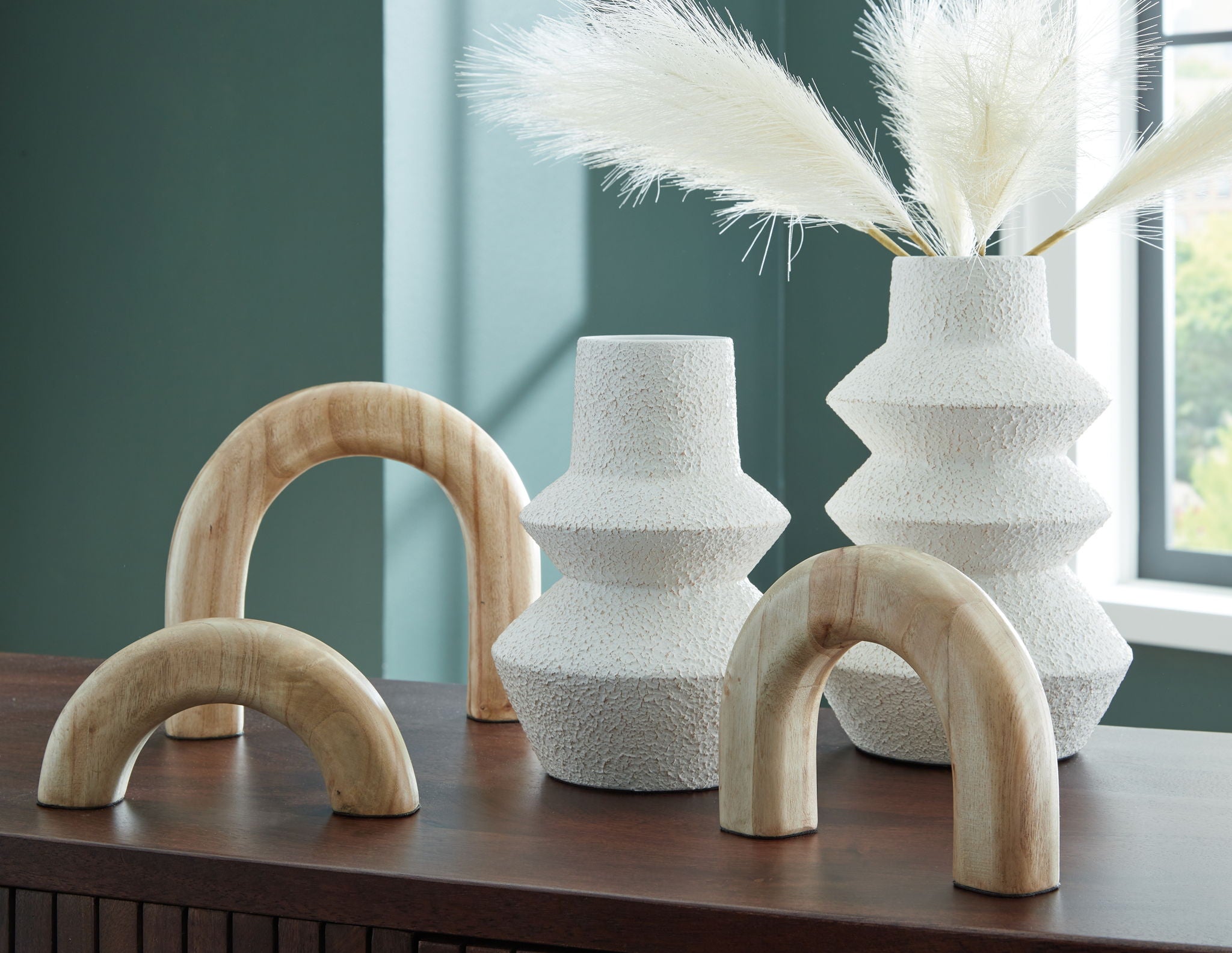 Maddwarth - White / Natural Brown - Accessory Set (Set of 5) - Urban Living Furniture (Los Angeles, CA)