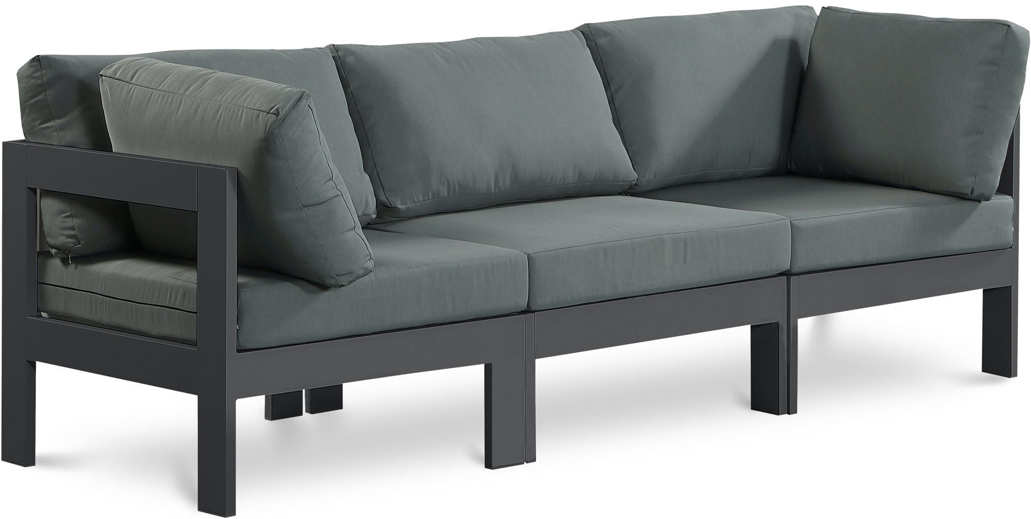 Nizuc - Outdoor Patio 3 Seat Modular Sofa With Gray Frame - Urban Living Furniture (Los Angeles, CA)