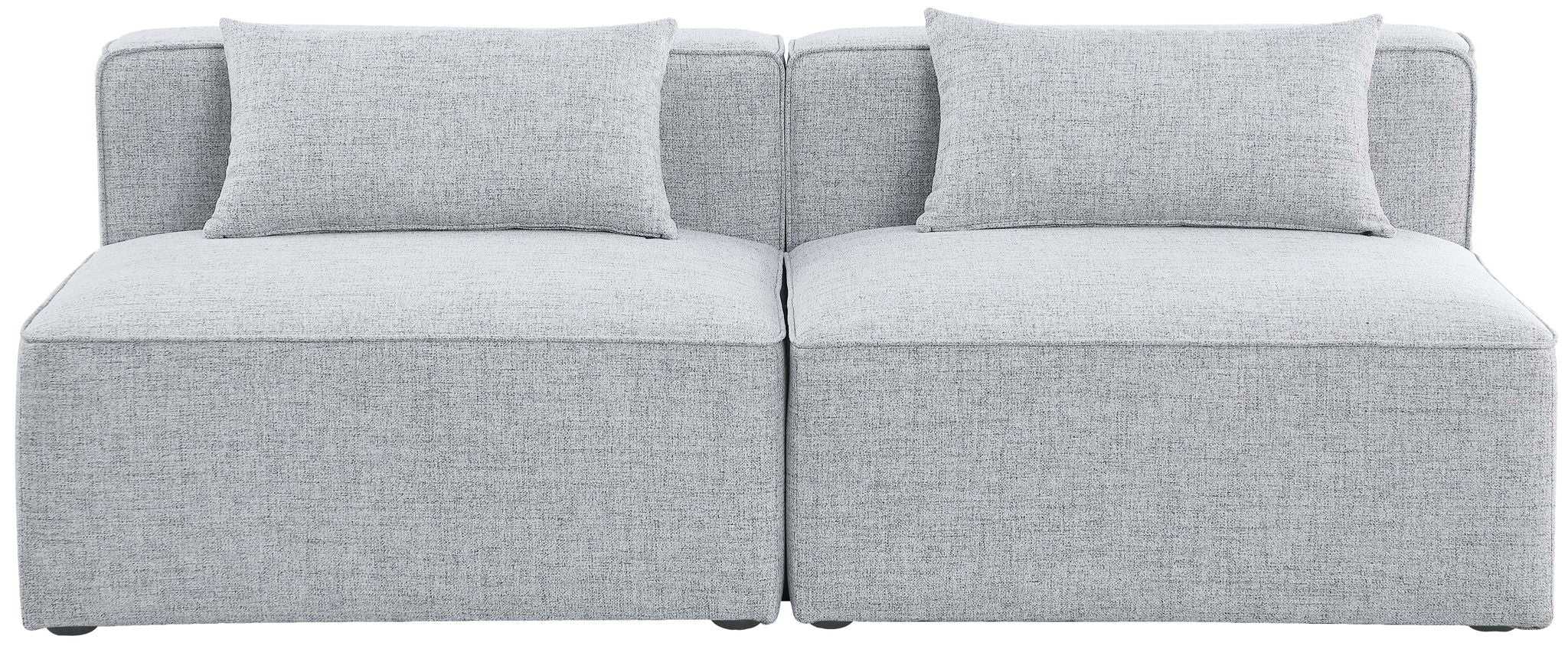Cube - Linen Modular 2 Seat Armless Sofa - Urban Living Furniture (Los Angeles, CA)