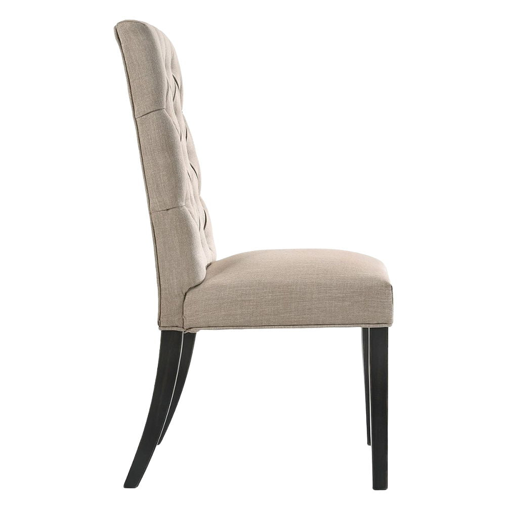 Morland - Side Chair (Set of 2) - Tan Linen & Vintage Black - Urban Living Furniture (Los Angeles, CA)