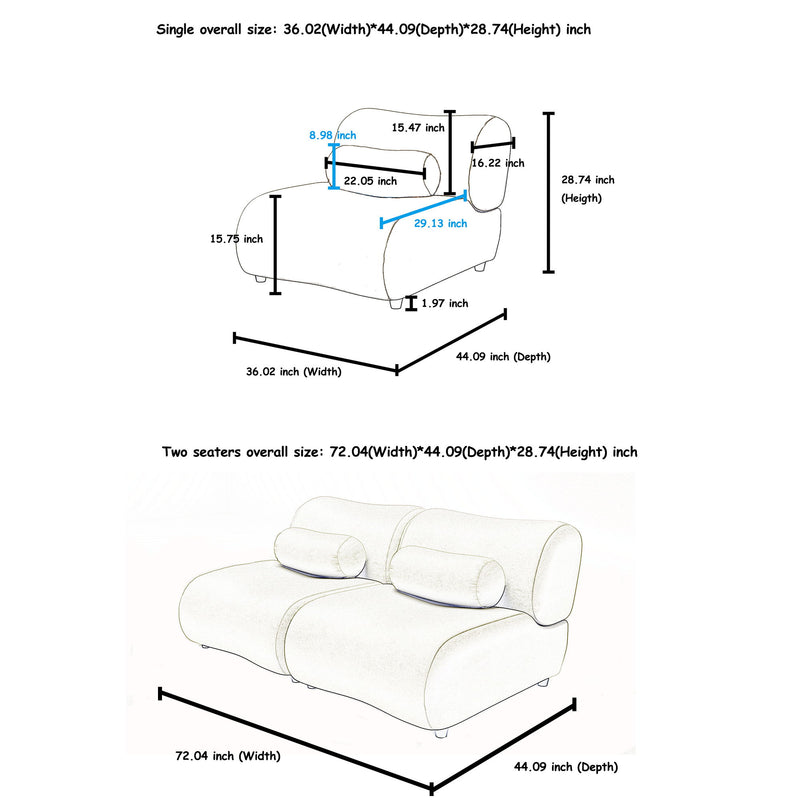 Modern L-Shaped Modular Sofa Set High Comfort Chenille Fabric