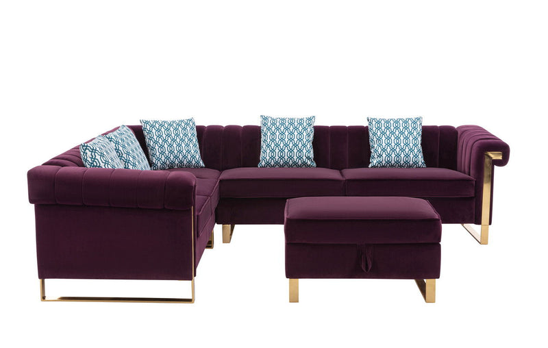 Maddie - Velvet Sectional Sofa - Urban Living Furniture (Los Angeles, CA)