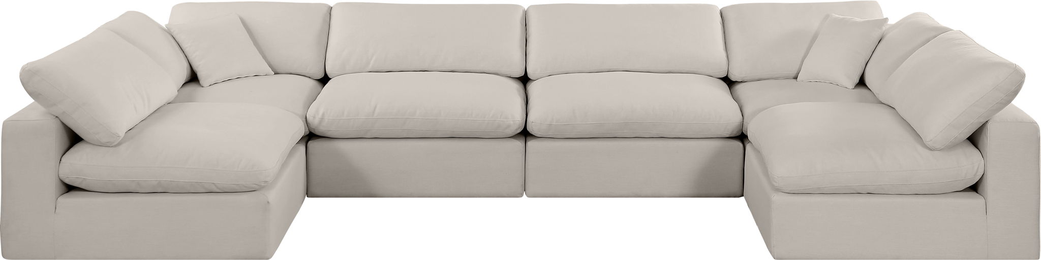 Comfy - 6 Piece Linen Modular Armless Sectional - Urban Living Furniture (Los Angeles, CA)