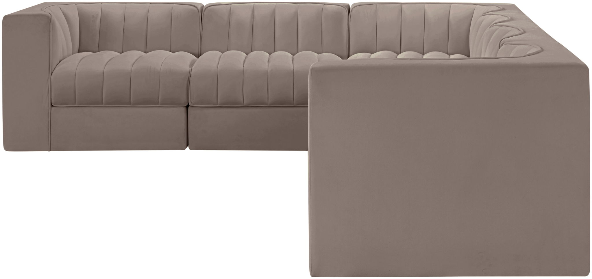 Rummi - Velvet Performance Fabric Upholstered 6 Piece Modular Sectional (With 3 Corner Chairs) - Urban Living Furniture (Los Angeles, CA)