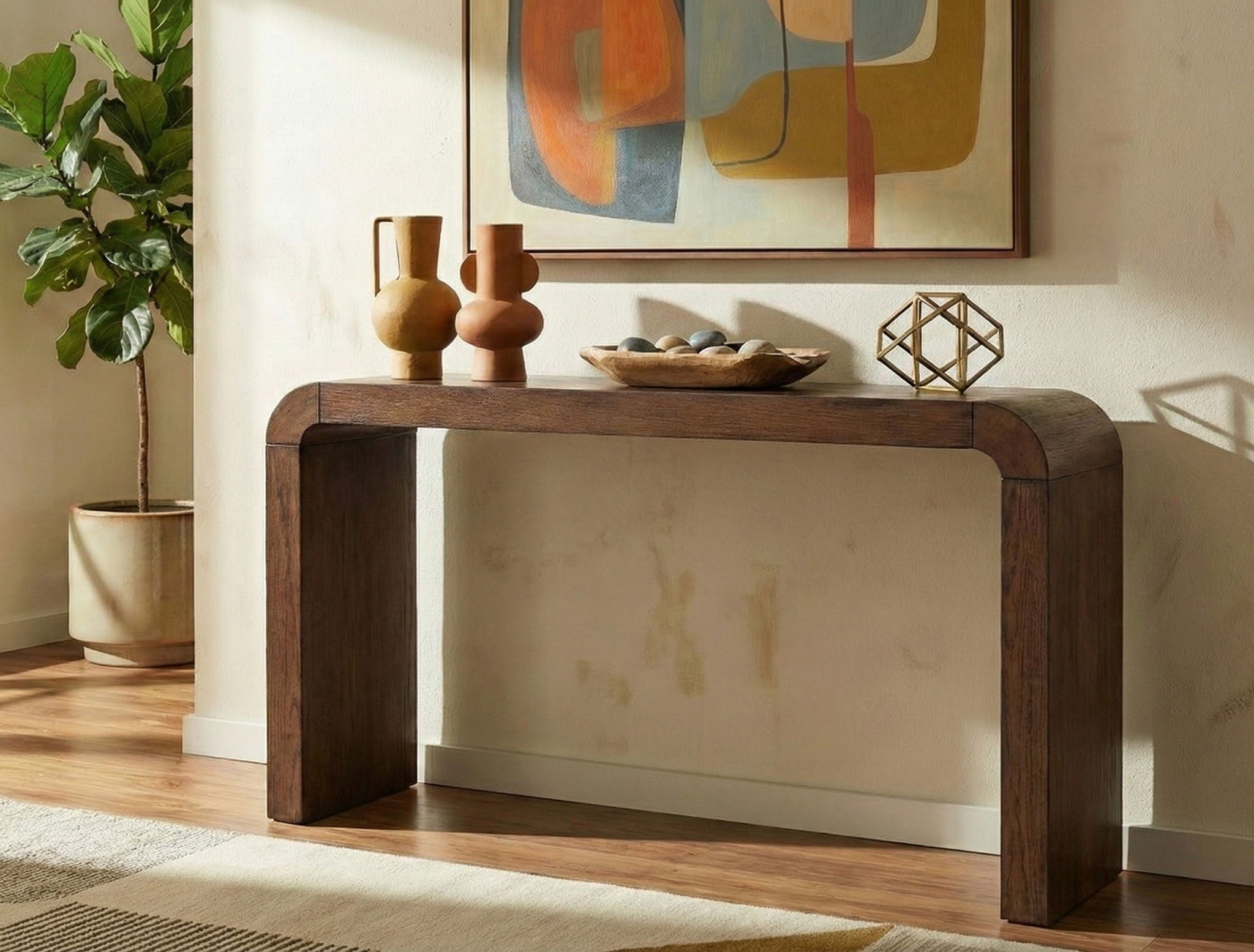 Toulon - Oak Veneer Console Table - Urban Living Furniture (Los Angeles, CA)