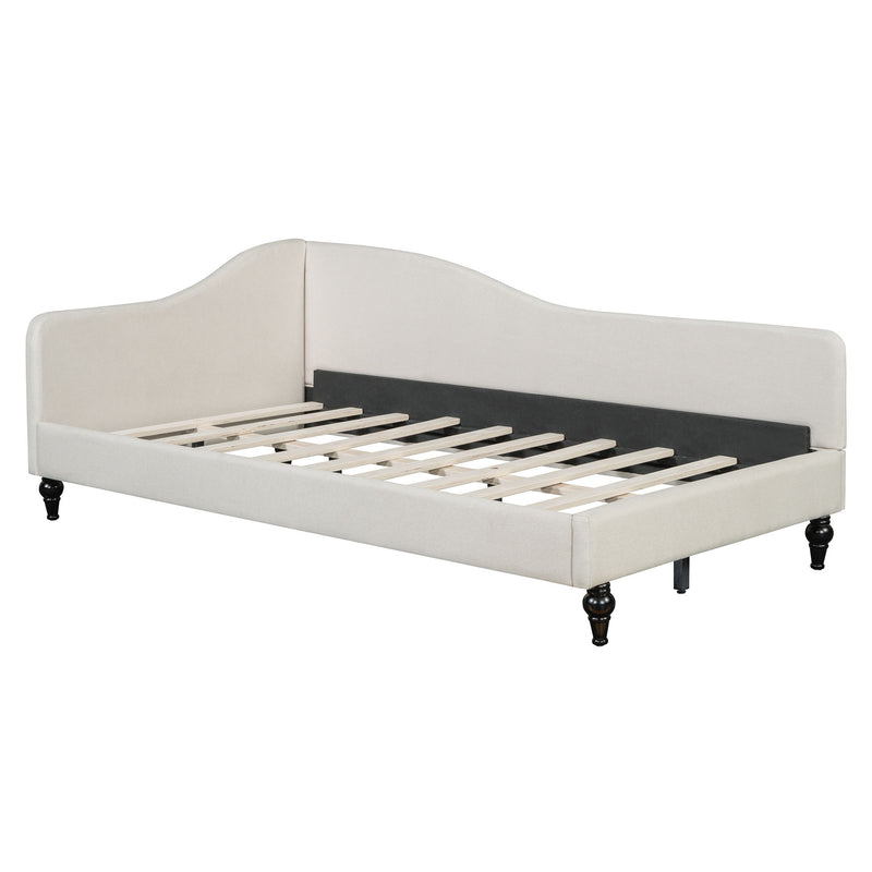 Modern L Shaped Linen Daybed With Legs
