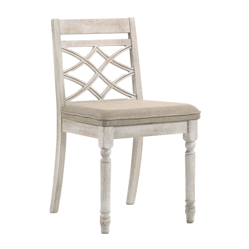 Cillin - Side Chair (Set of 2) - Fabric, Walnut & Antique White - Urban Living Furniture (Los Angeles, CA)