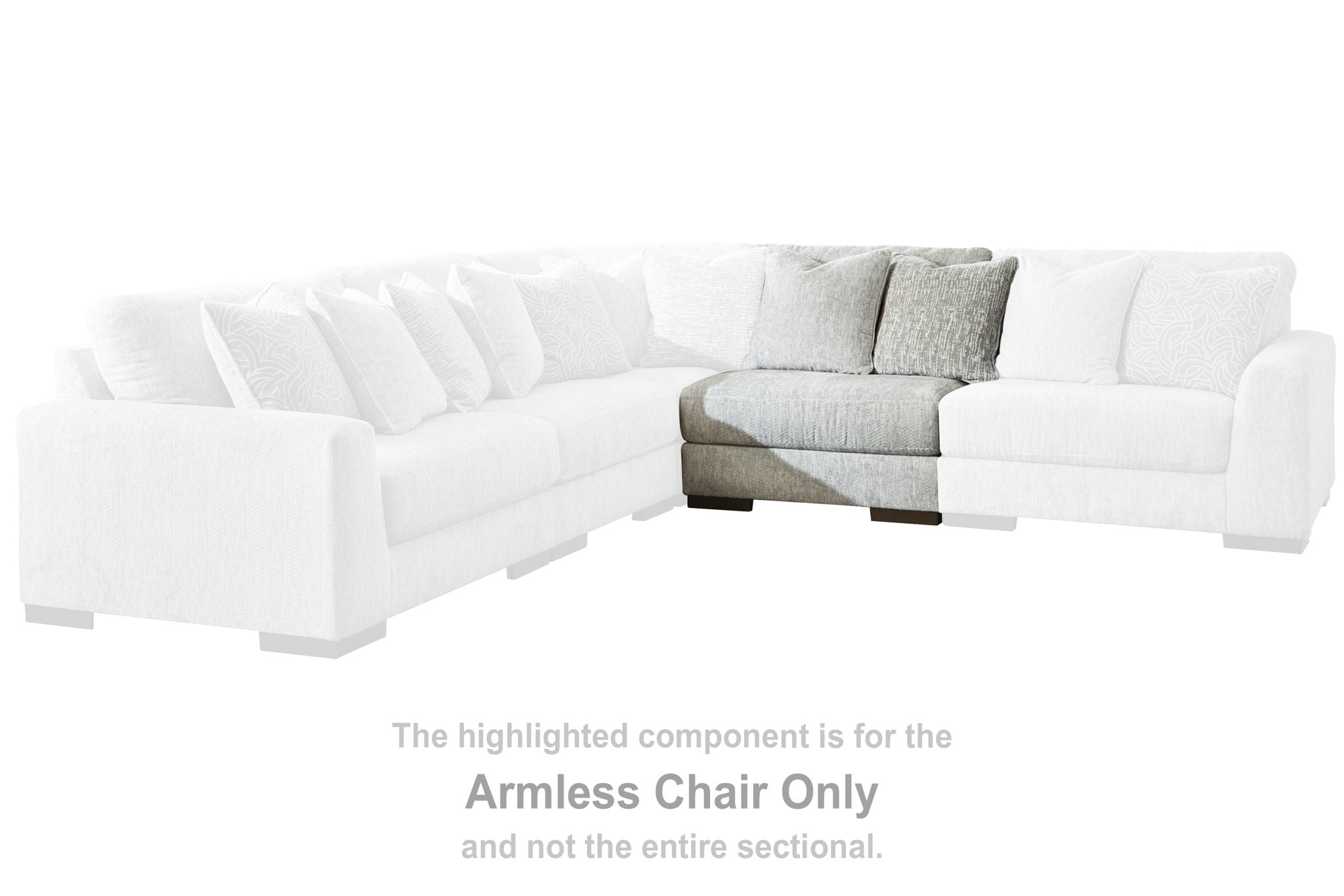 Regent Park - Pewter - Armless Chair - Urban Living Furniture (Los Angeles, CA)