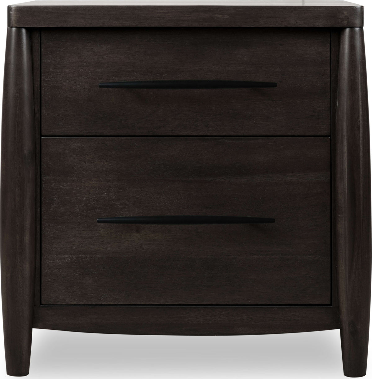 Koko - Two Drawer Nightstand With Cord Management - Minx