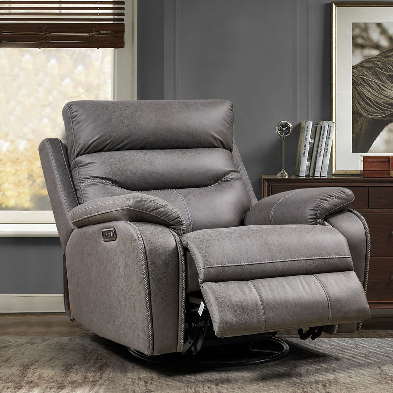 Dual Okin Motor Rocking And 240° Swivel Single Sofa Seat Recliner Chair Infinite Position, Head Rest With Power Function - Urban Living Furniture (Los Angeles, CA)