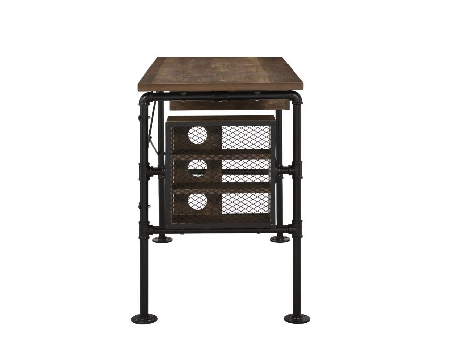 Endang - Writing Desk - Weathered Oak & Black Finish - Urban Living Furniture (Los Angeles, CA)
