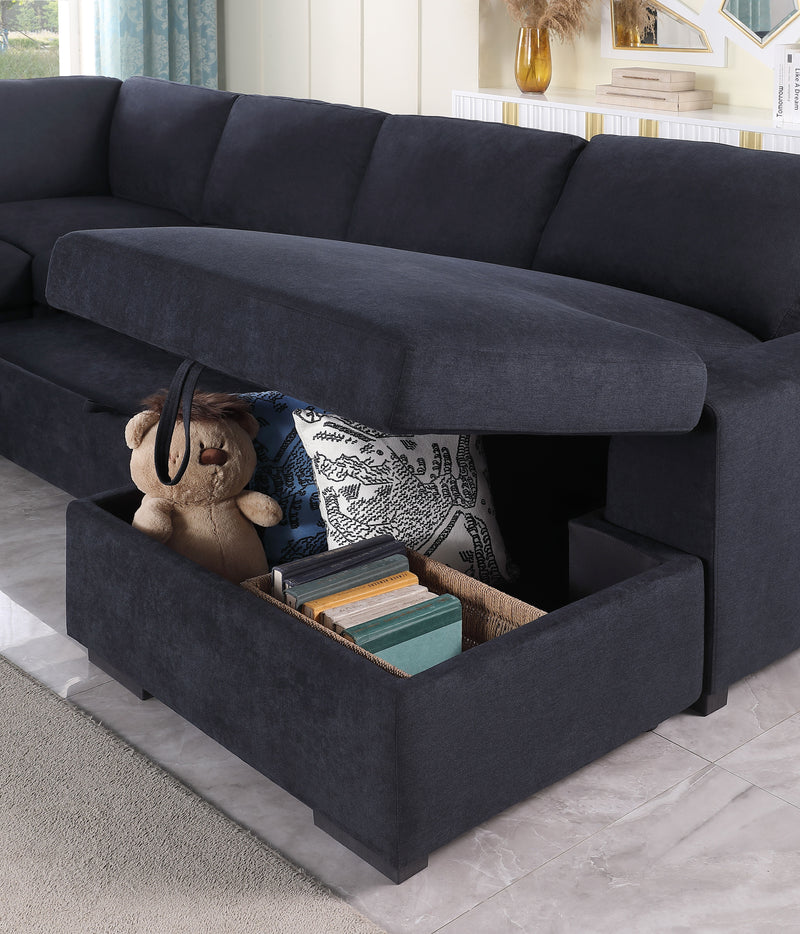 Selene II - Woven Fabric Sleeper Sectional Sofa With Right Facing Storage Chaise - Dark Gray - Urban Living Furniture (Los Angeles, CA)