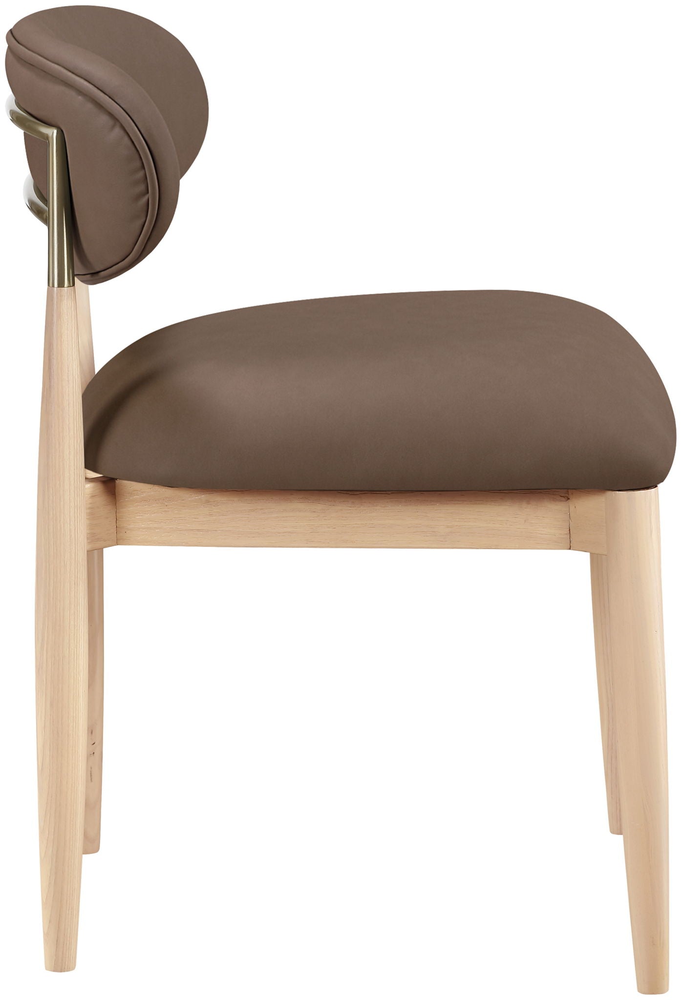 Riccio - Faux Leather Dining Side Chair (Set of 2) - Natural Frame - Urban Living Furniture (Los Angeles, CA)