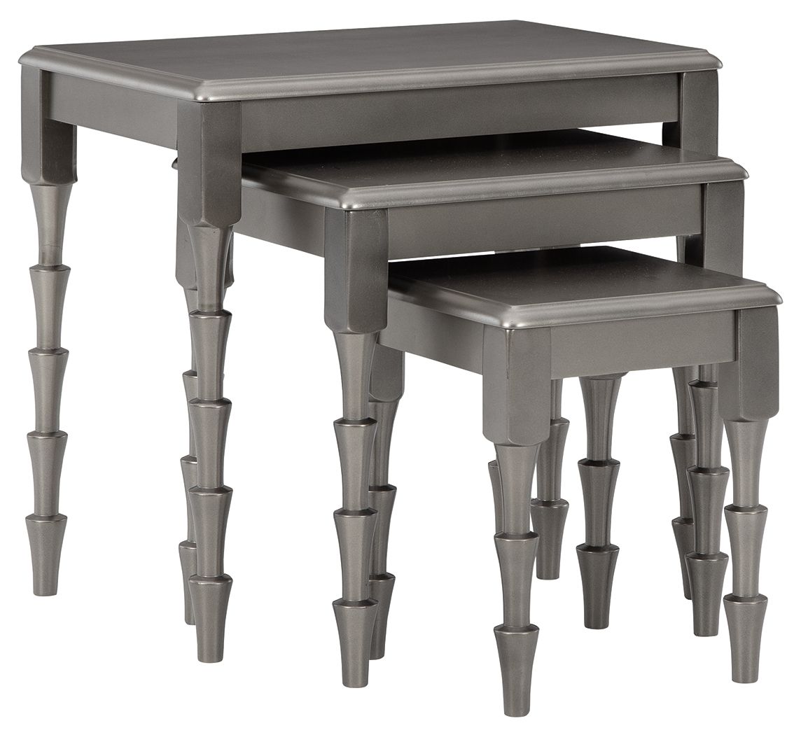 Larkendale - Metallic Gray - Accent Table Set (Set of 3) - Urban Living Furniture (Los Angeles, CA)
