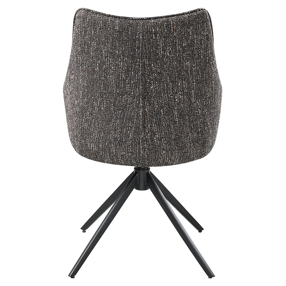 Malika - Side Chair With Swivel (Set of 2) - Brown Chenille - Urban Living Furniture (Los Angeles, CA)