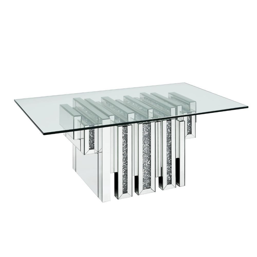 Noralie - 47" X 28" Coffee Table - Mirrored & Faux Diamonds - Urban Living Furniture (Los Angeles, CA)