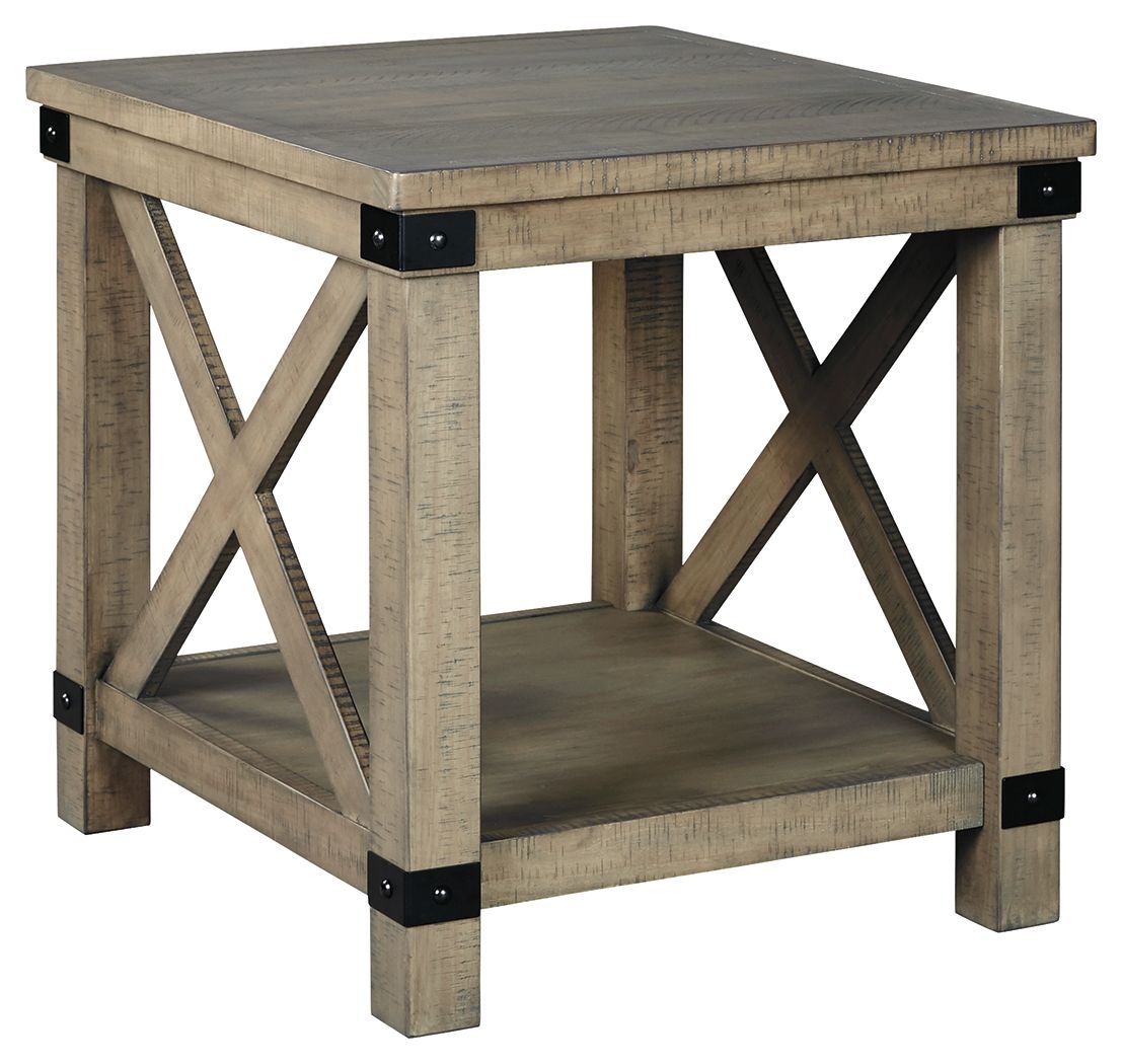 Aldwin - Gray - Rectangular End Table - Crossbuck Styling - Urban Living Furniture (Los Angeles, CA)