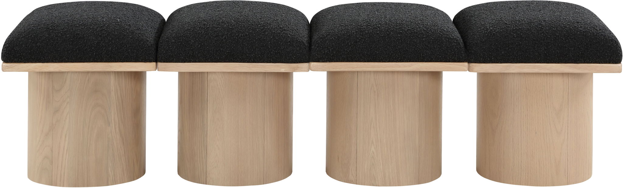 Pavilion - 4 Piece Modular Bench With Natural Base