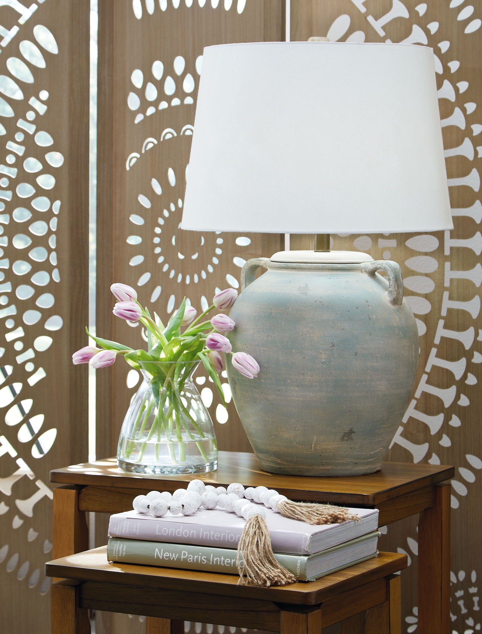 Shawburg - Antique Green - Terracotta Table Lamp - Urban Living Furniture (Los Angeles, CA)