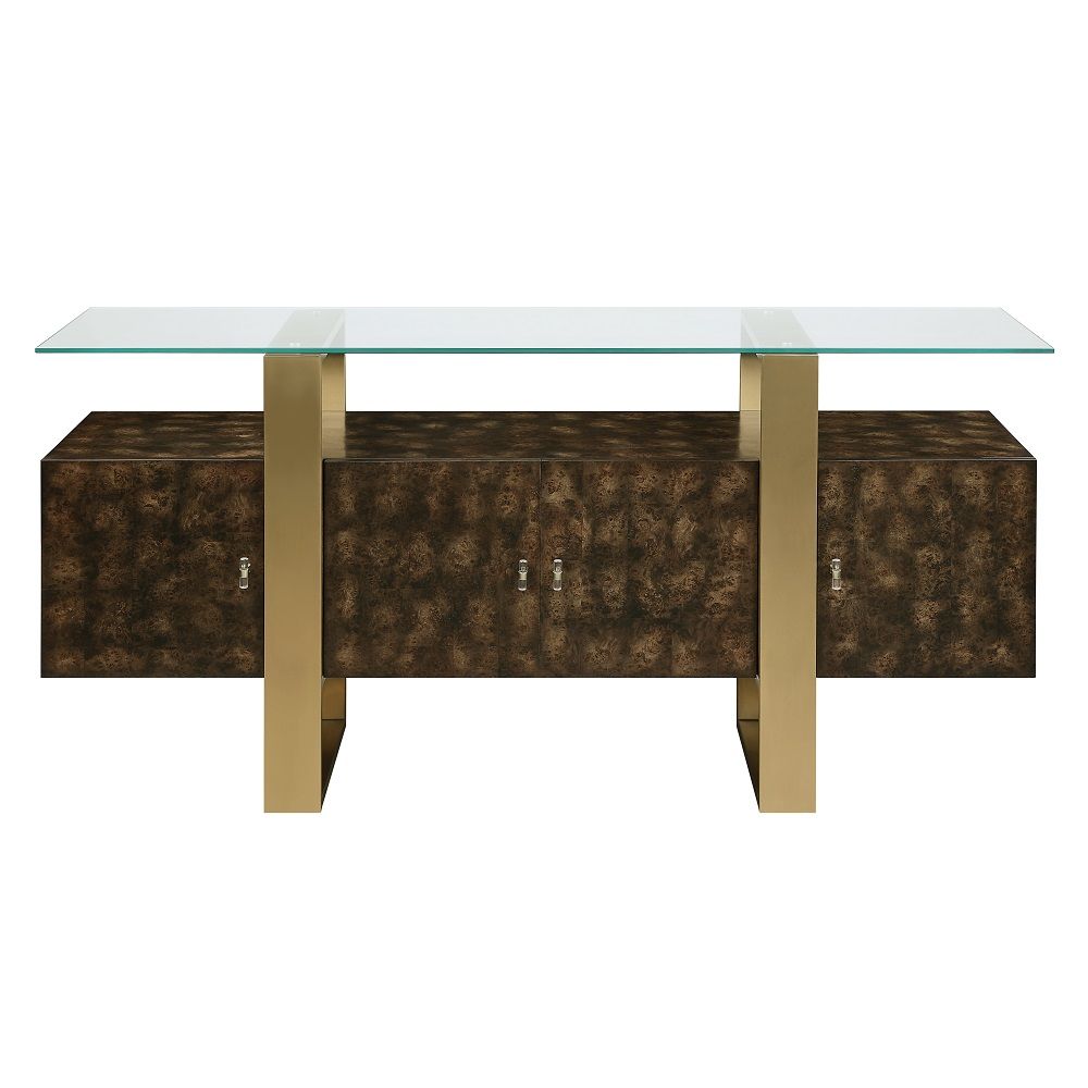 Mabyn - Console Cabinet - Brass & Antique Brown - Urban Living Furniture (Los Angeles, CA)