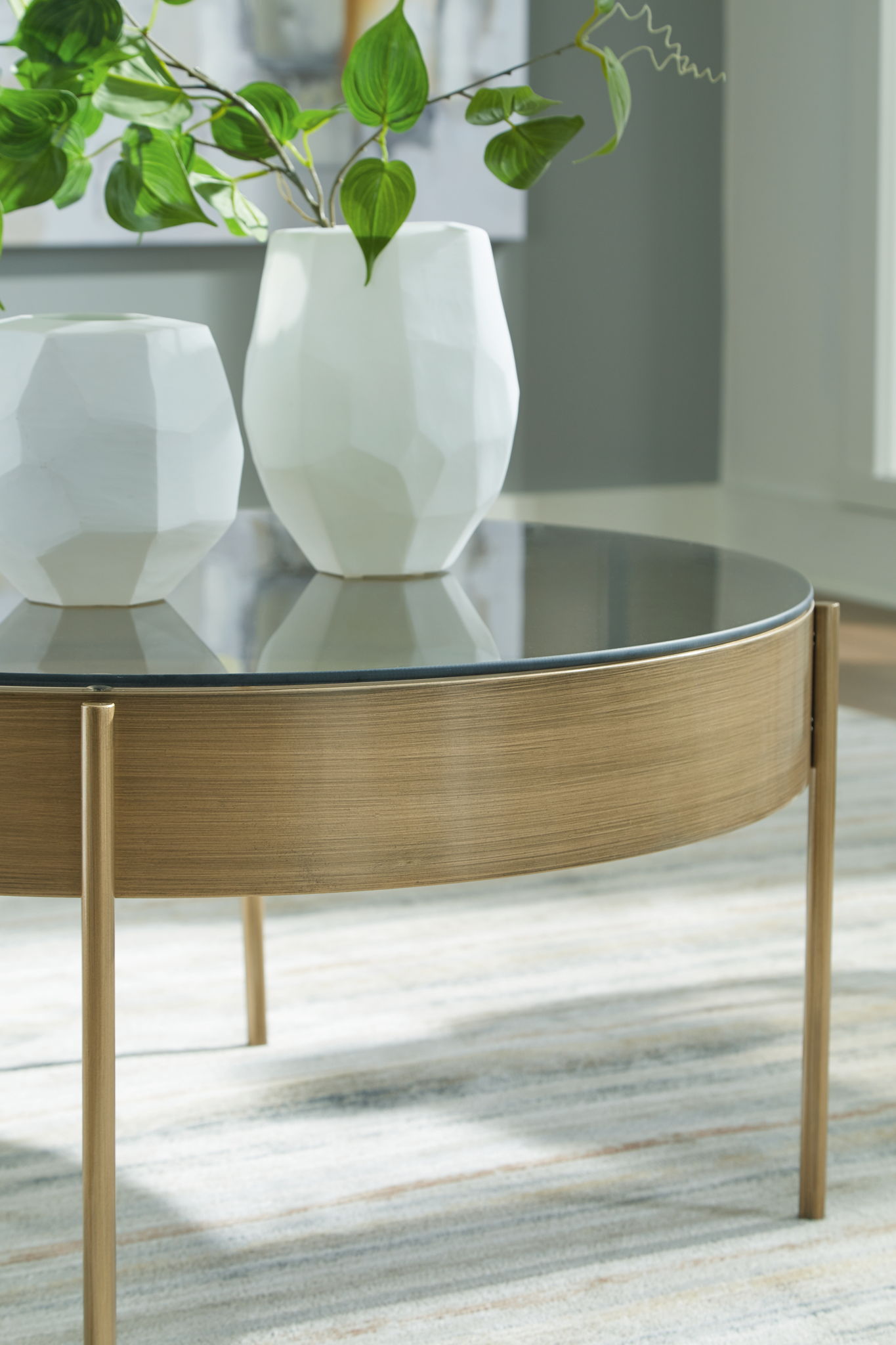 Jettaya - Brushed Brass - Occasional Table Set (Set of 3) - Urban Living Furniture (Los Angeles, CA)