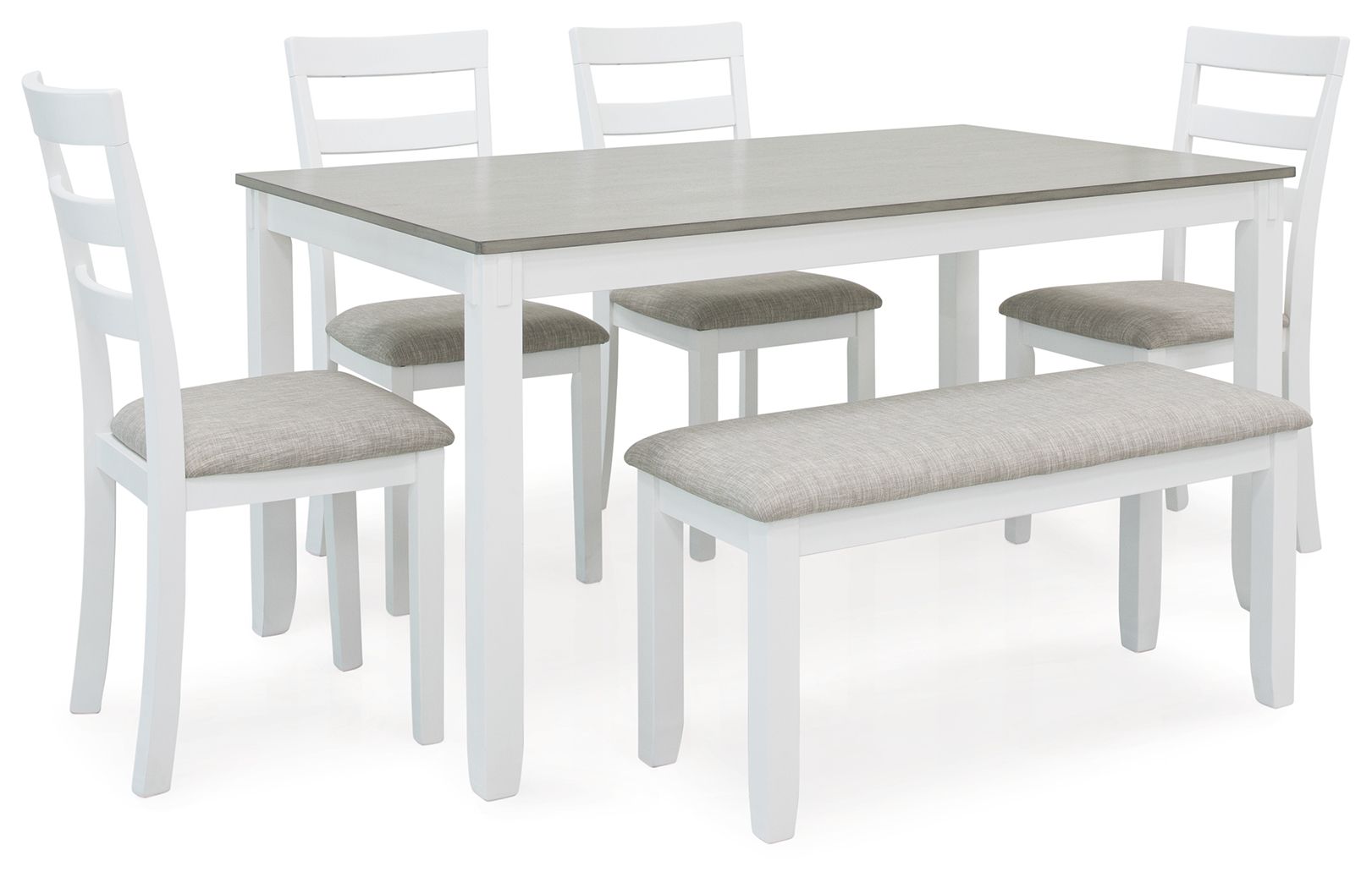 Stonehollow - White / Gray - Rectangular Drm Table Set (Set of 6) - Urban Living Furniture (Los Angeles, CA)