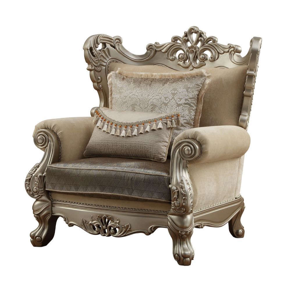 Ranita - Chair With 2 Pillows - Fabric & Champagne - Urban Living Furniture (Los Angeles, CA)