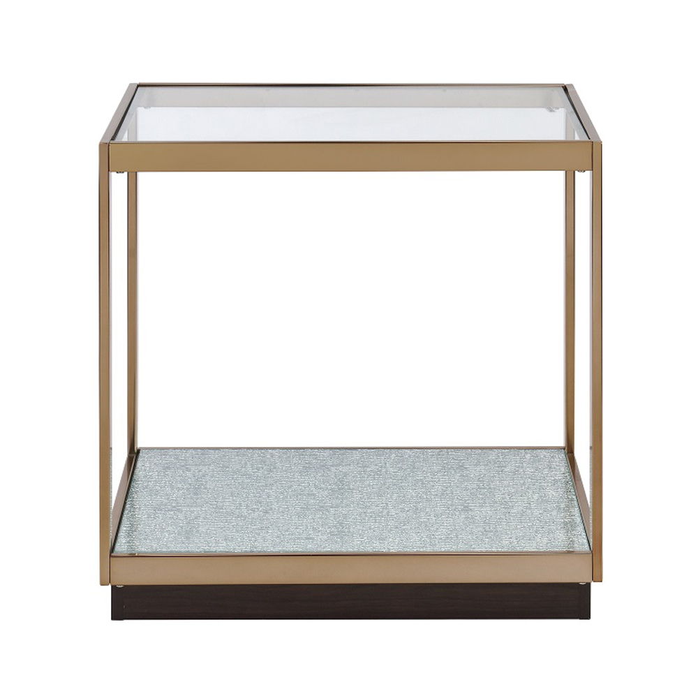 Kaia - End Table - Glass & Gold - Urban Living Furniture (Los Angeles, CA)