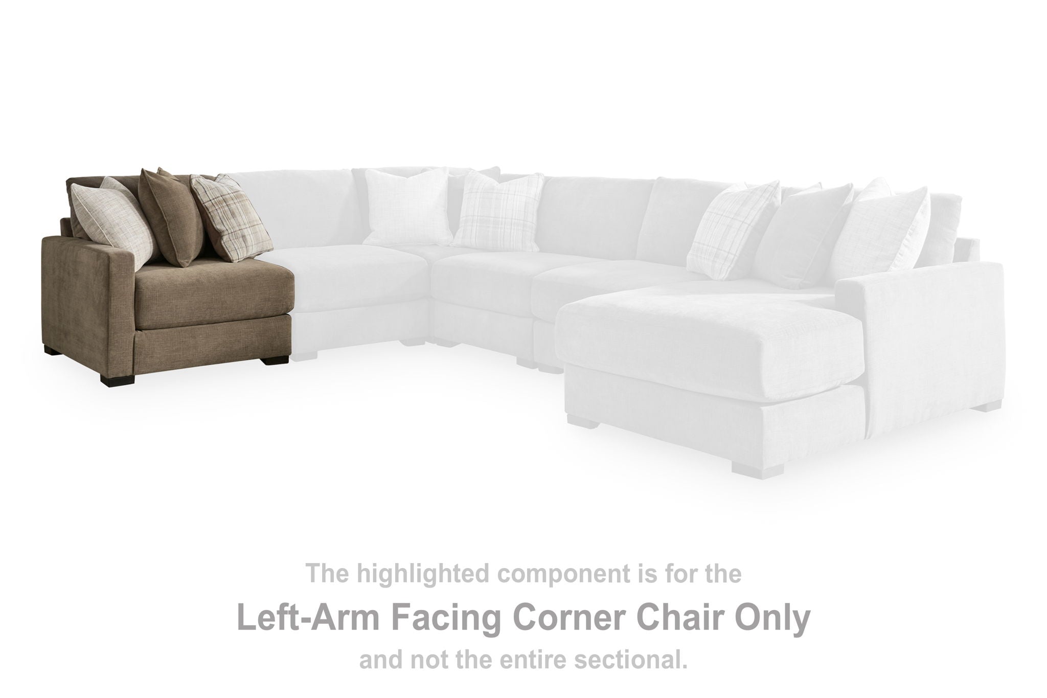 Camellia-Court - LAF Corner Chair - Coffee - Urban Living Furniture (Los Angeles, CA)