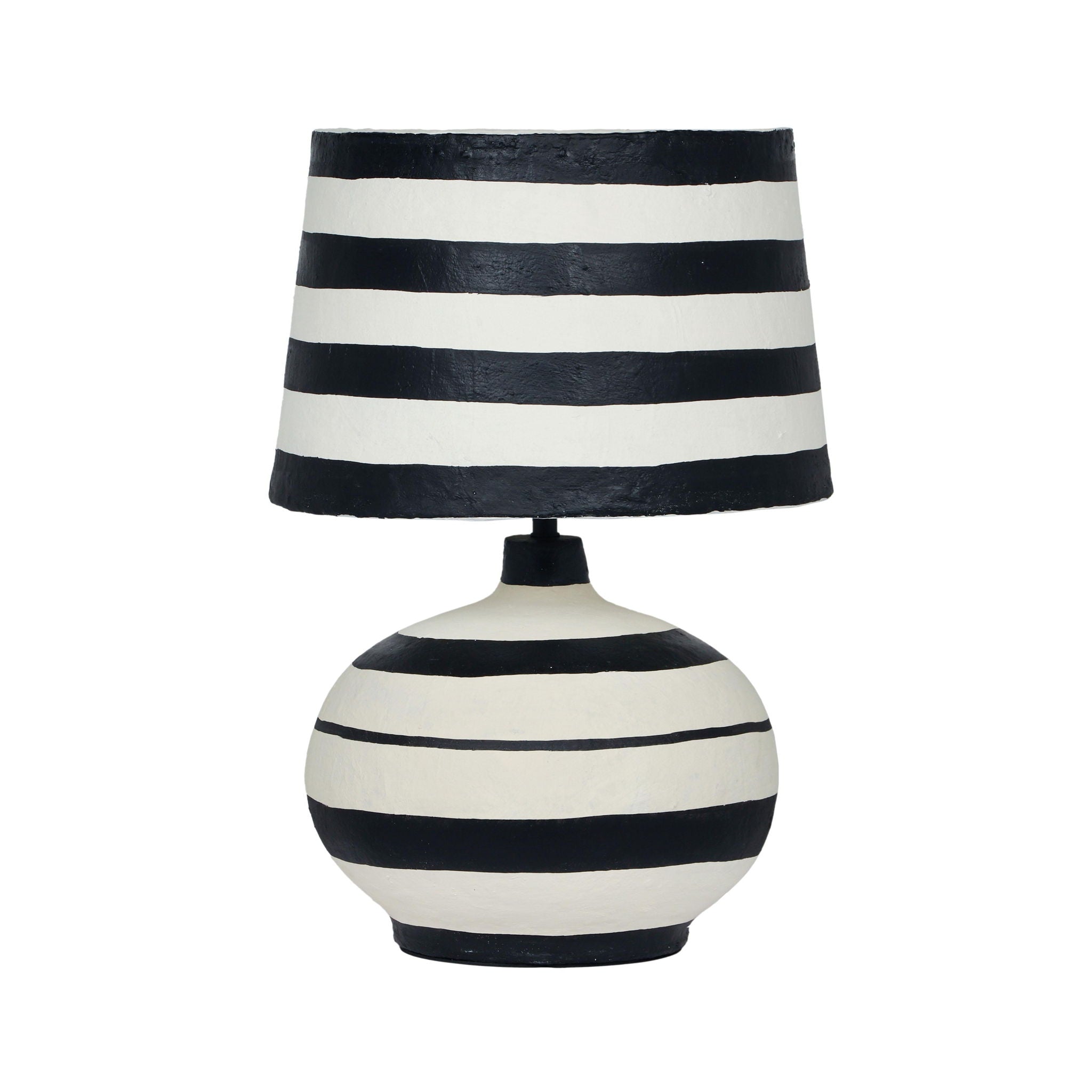Positano - Striped Papier Mache Table Lamp - Urban Living Furniture (Los Angeles, CA)