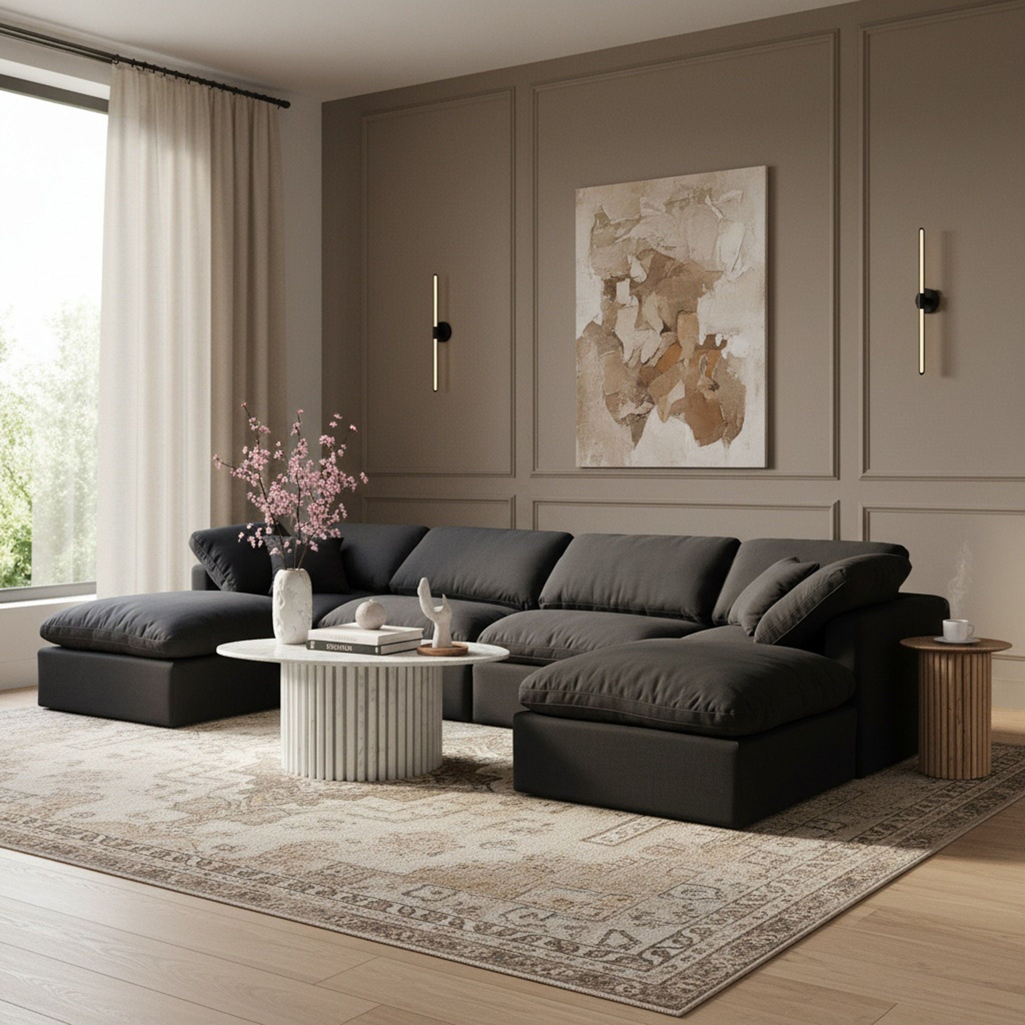 Indulge - Linen 6 Piece Modular Double Chaise Sectional - Urban Living Furniture (Los Angeles, CA)