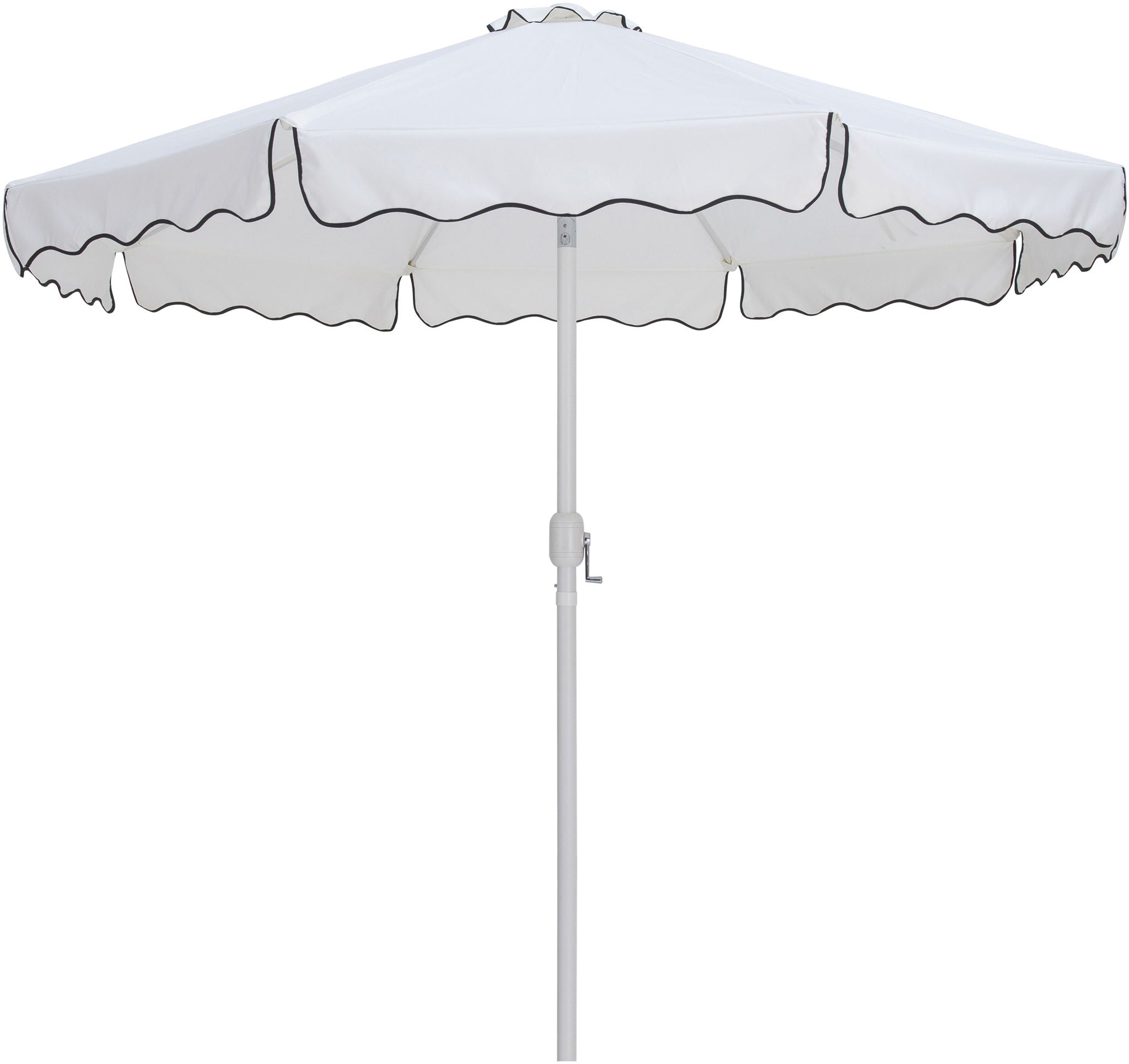Amalfi - Patio Umbrella - Black Base / White Pole