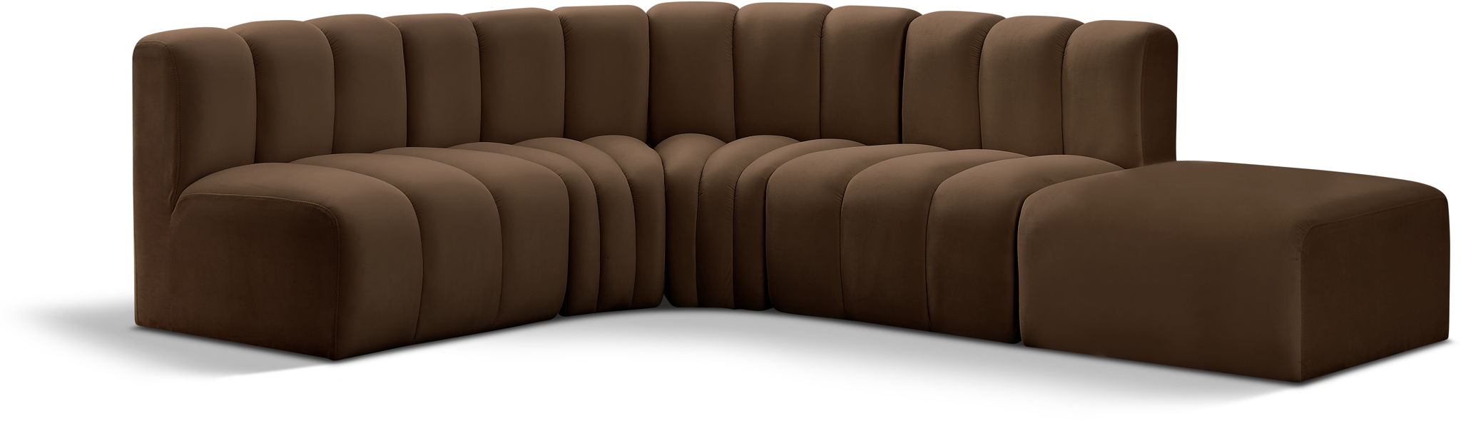 Arc - Velvet 5 Piece Corner Modular Sofa - Urban Living Furniture (Los Angeles, CA)
