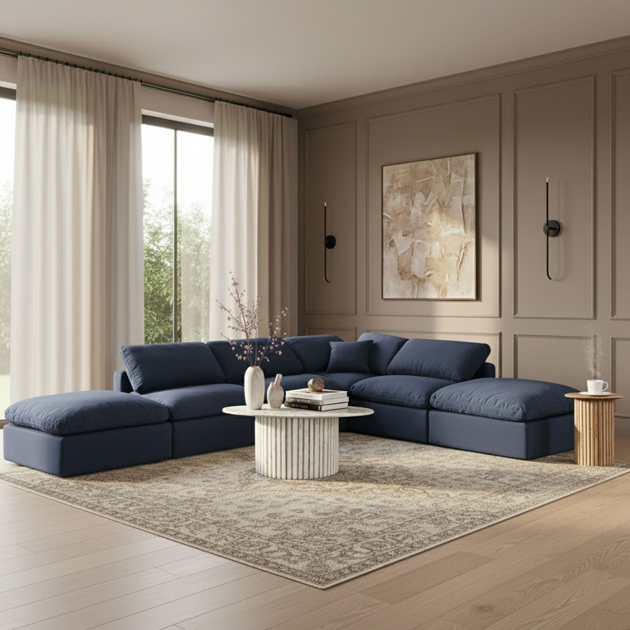 Indulge - Linen 6 Piece Modular Armless Sectional - Urban Living Furniture (Los Angeles, CA)